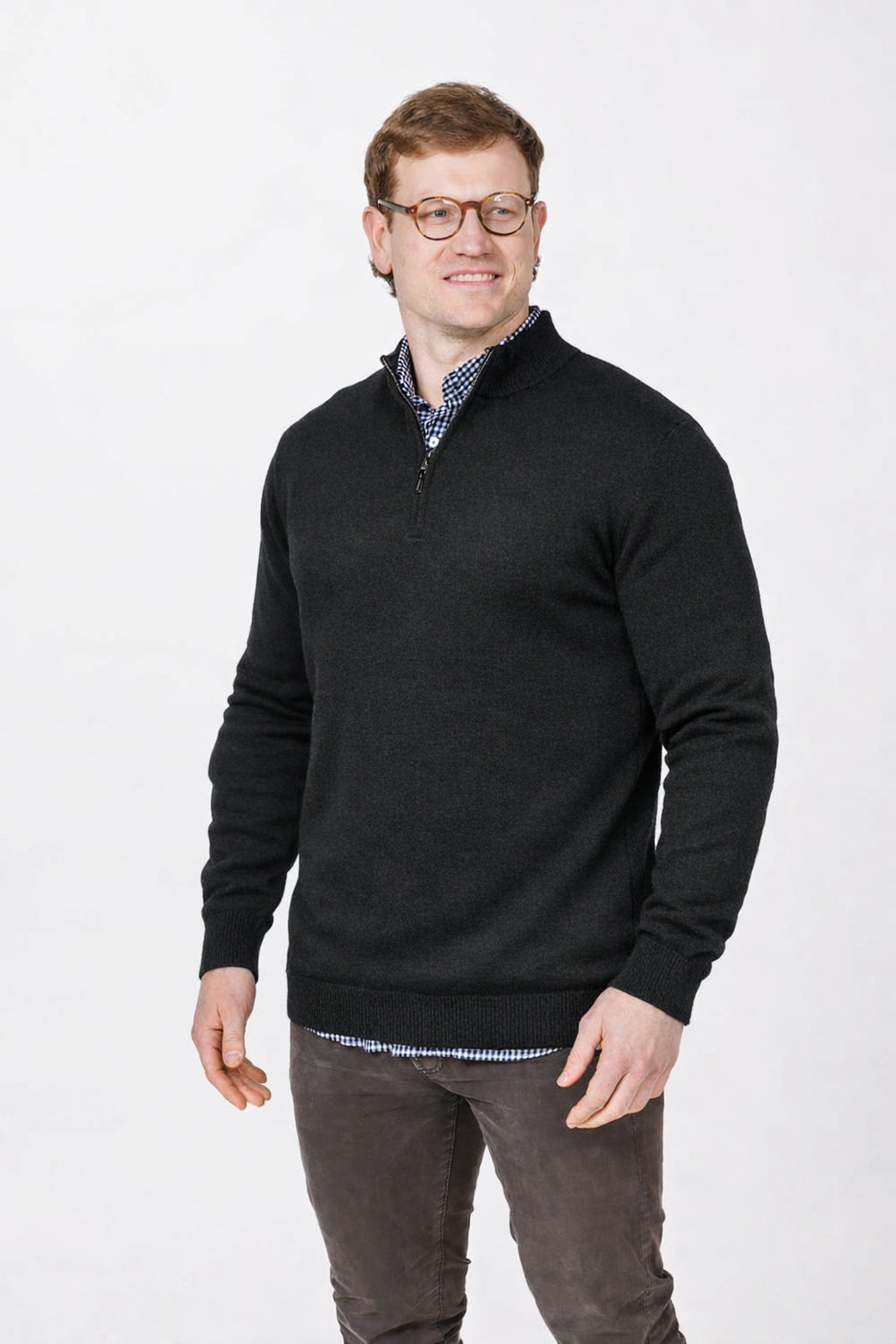 9901 100% Merino 1/4 Zip Jersey
