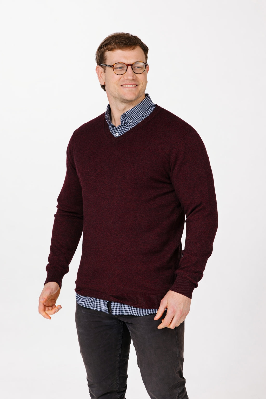 9903 Merino V Neck Jersey