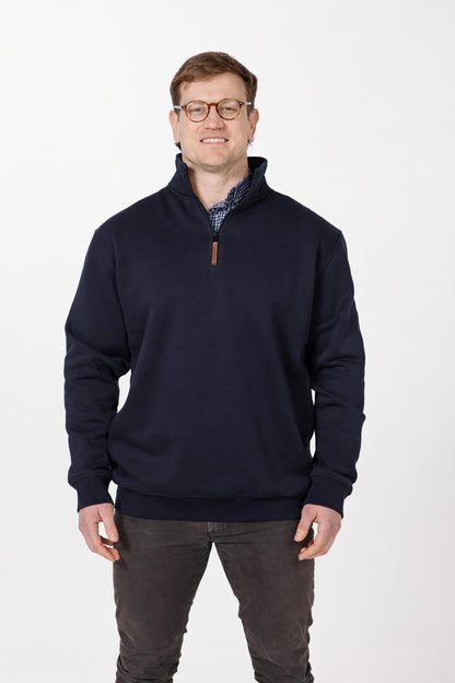 9905 1/4 ZIP COTTON BLEND JERSEY