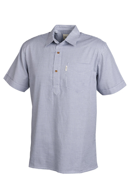 0501 - Legend Men's Medium Check Navy Blue